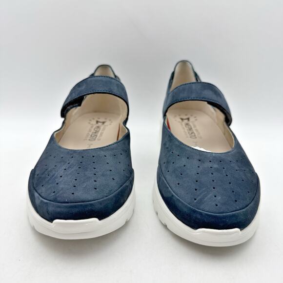 Mephisto Womens Marisa Shoes US 8.5 EU 38.5 Blue Leather Mary Janes NIB - Picture 6 of 12